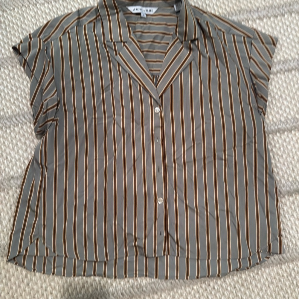 Veronica Beard Multicolor Striped Button-Down Shi… - image 4